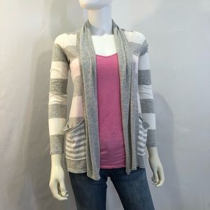 Express, Gray White Stripe Sweater, Size S